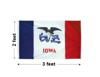 2'x3' Iowa Nylon Outdoor Flag